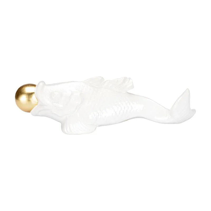 Imperial Koi Luck And Prosperity Sculpture - LOOMLAN - Wildwood - Statues & Sculptures