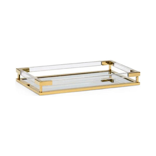 Iron Framed Acrylic Handle Tray - LOOMLAN - Trays