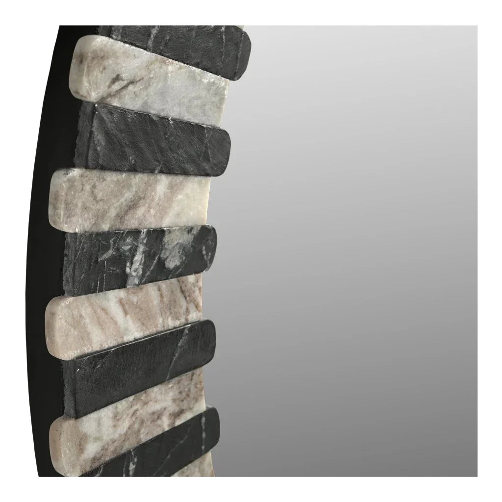 Isolde Multicolor Marble Frame Wall Mirror - LOOMLAN - Moe's Home - Wall Mirrors