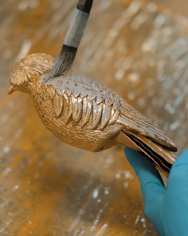 Aviary Swedish Gold Finish Wall Sconce
