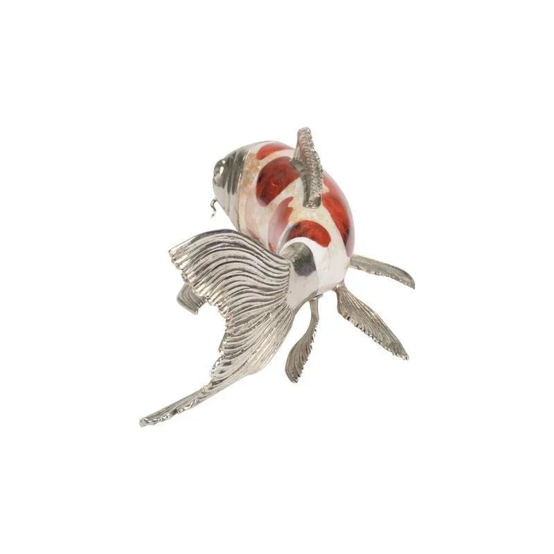 Koi Silver Plated Fish Sculpture - LOOMLAN - Chelsea House - Statues & Sculptures