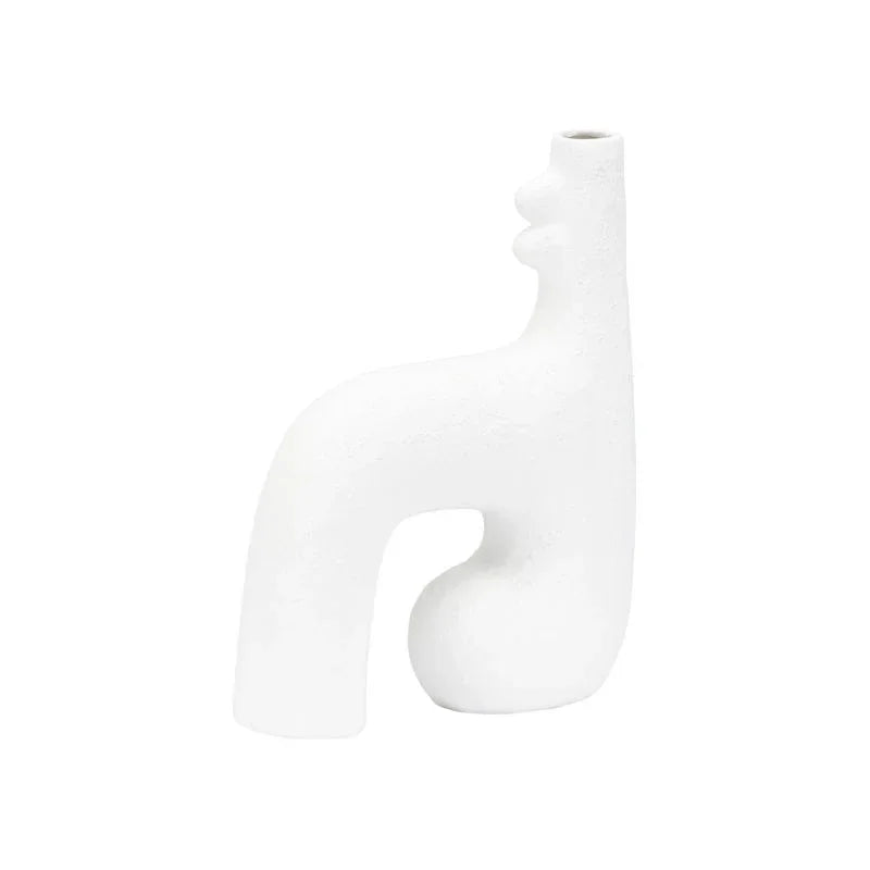 Kona White Glazed Ceramic Vase - LOOMLAN - Wildwood - Vases & Jars