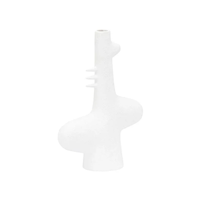 Kona White Glazed Ceramic Vase - LOOMLAN - Wildwood - Vases & Jars
