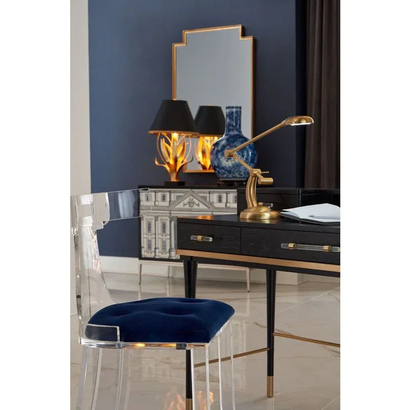 Lilith Gold Leaf Vintage Inspired Table Lamp - LOOMLAN - Wildwood - Table Lamps