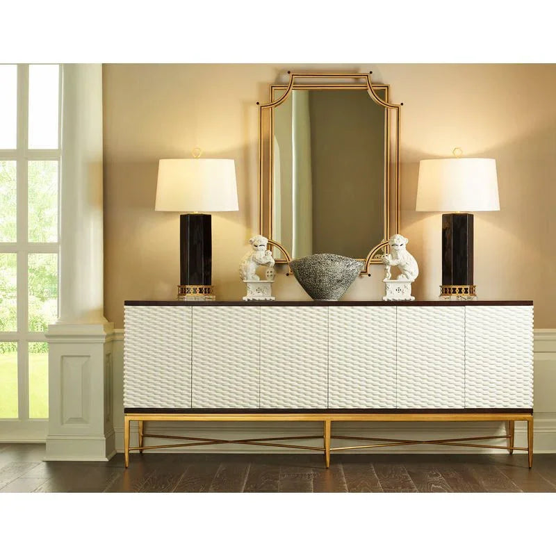 London Church Two Stacked Metal Framed Wall Mirror - LOOMLAN - Chelsea House - Wall Mirrors