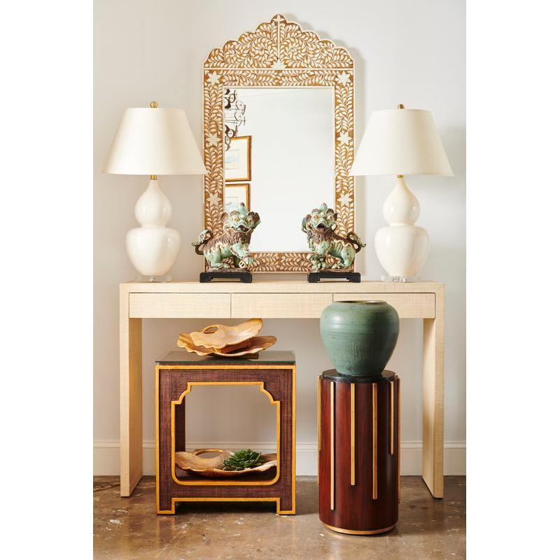 Lotus Leaf Antique Gold Finished Tray (Set of 3) - LOOMLAN - Chelsea House - Trays