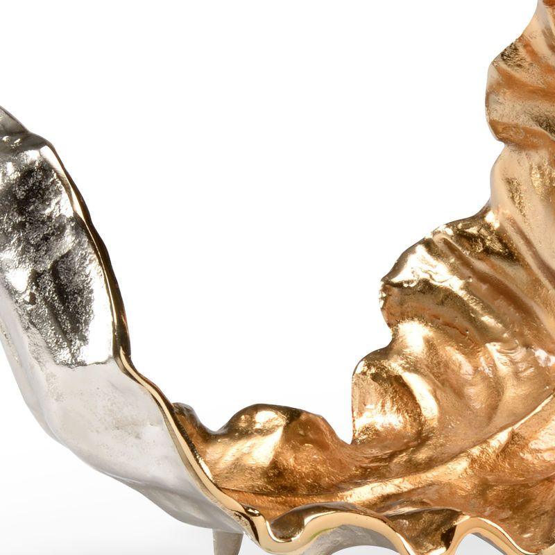 Lush Leaf Sculpture Med Gold Sculpture - LOOMLAN - Wildwood - Statues & Sculptures