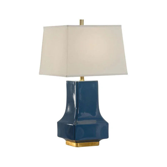 Malone Blue Glaze Ceramic Table Lamp - LOOMLAN - Wildwood - Table Lamps
