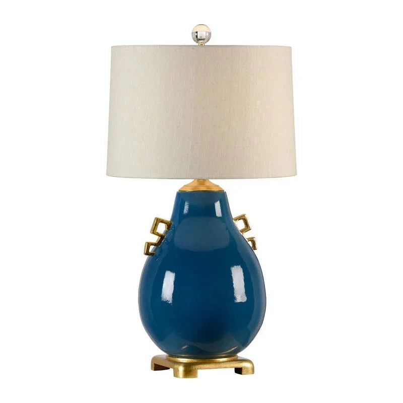 Ming White Glazed Ceramic Table Lamp - LOOMLAN - Wildwood - Table Lamps