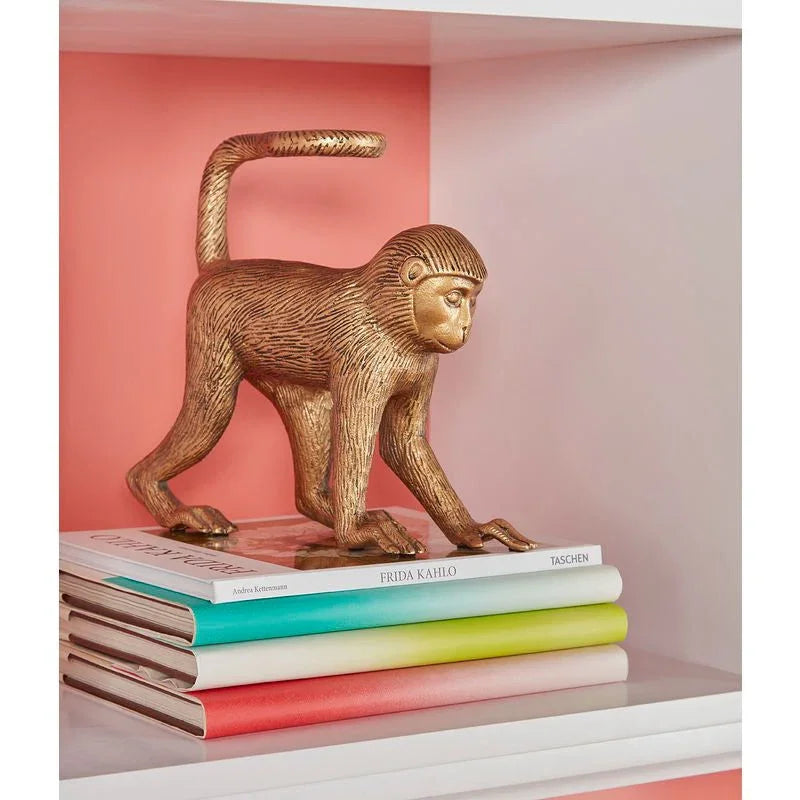 Monkey Business Left Gold Sculpture - LOOMLAN - Wildwood - Statues & Sculptures