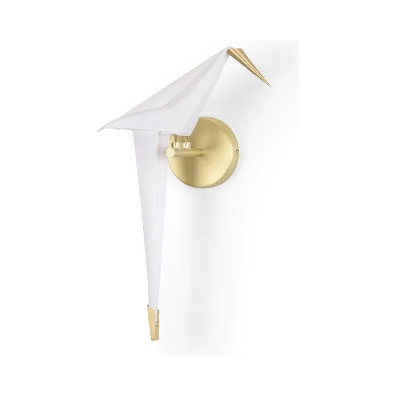 Origami Bird Metal Framed Wall Sconce (Left) - LOOMLAN - Chelsea House - Wall Sconces