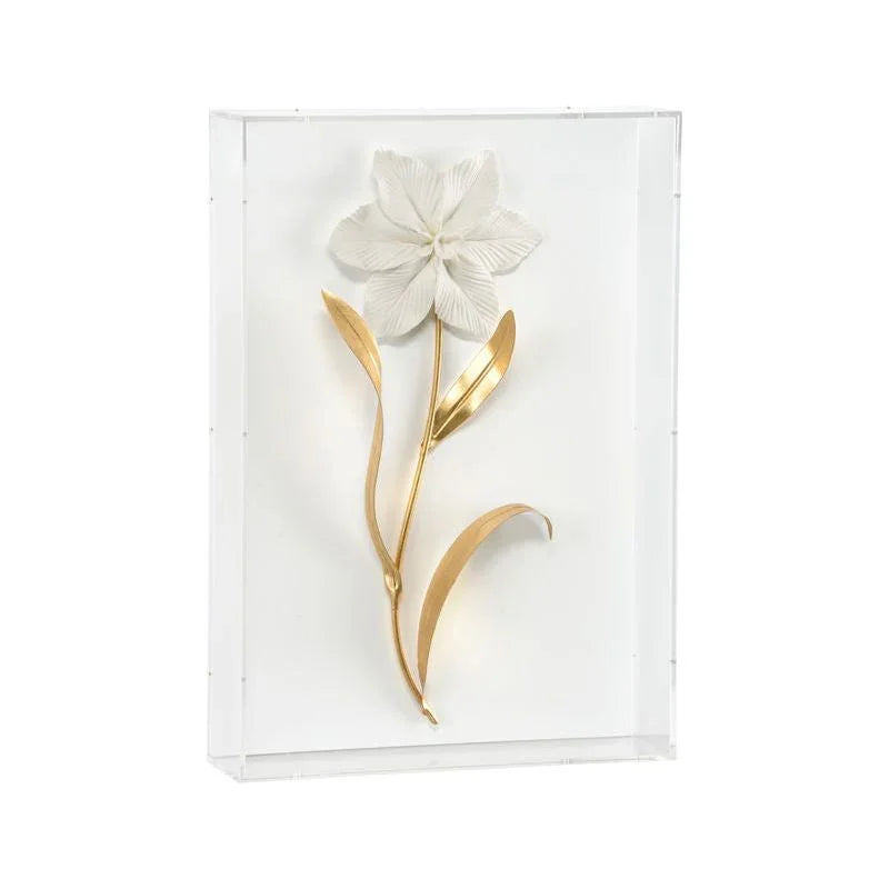 Porcelain Flowers Hamdmade Artwork-Framed Wall Art-Chelsea House-Flowers A-LOOMLAN