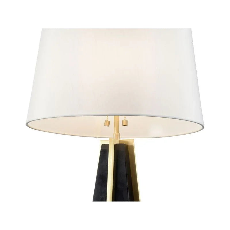 Portofino Marble Made Table Lamp - Nero Marquina - LOOMLAN - Wildwood - Table Lamps