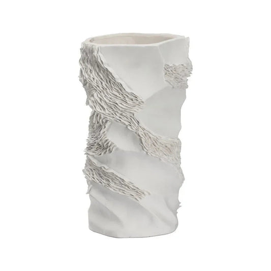 Ripple Organic Shape Ceramic Vase - LOOMLAN - Chelsea House - Vases & Jars