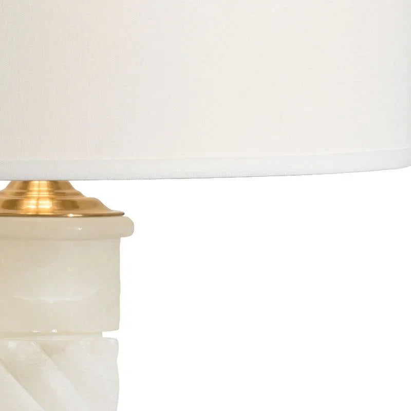 Roman Spiraled Column Alabaster Table Lamp - LOOMLAN - Chelsea House - Table Lamps
