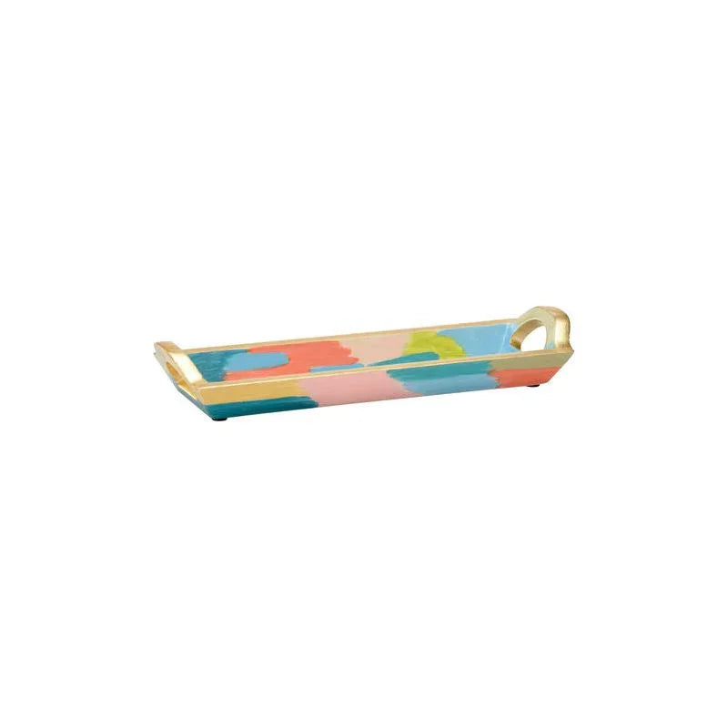 Rosie Hand - Painted Wood Tray - LOOMLAN - Chelsea House - Trays