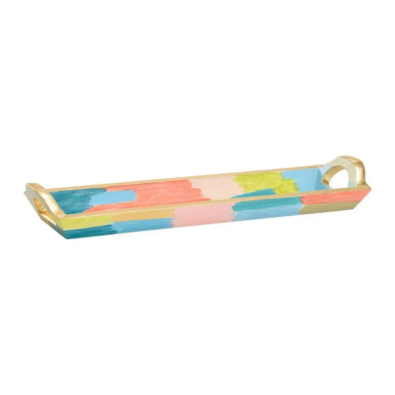 Rosie Hand - Painted Wood Tray - LOOMLAN - Chelsea House - Trays