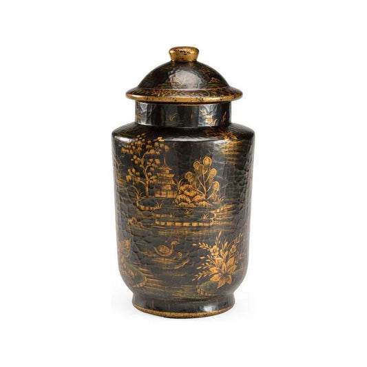 Royal Garden Covered Ceramic Jar - LOOMLAN - Chelsea House - Vases & Jars