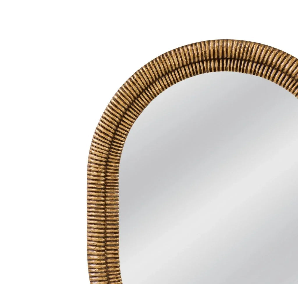 Santee Modern Antique Gold Wall Mirror - LOOMLAN - Bassett Mirror - Wall Mirrors
