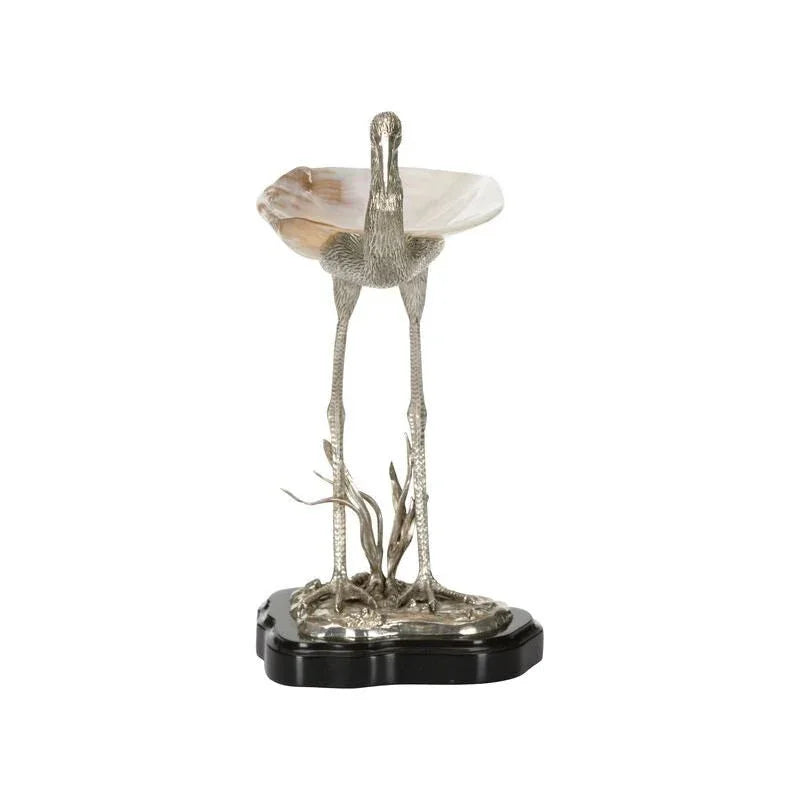 Silver Plated Coastal Bird Sculpture - LOOMLAN - Chelsea House - Statues & Sculptures