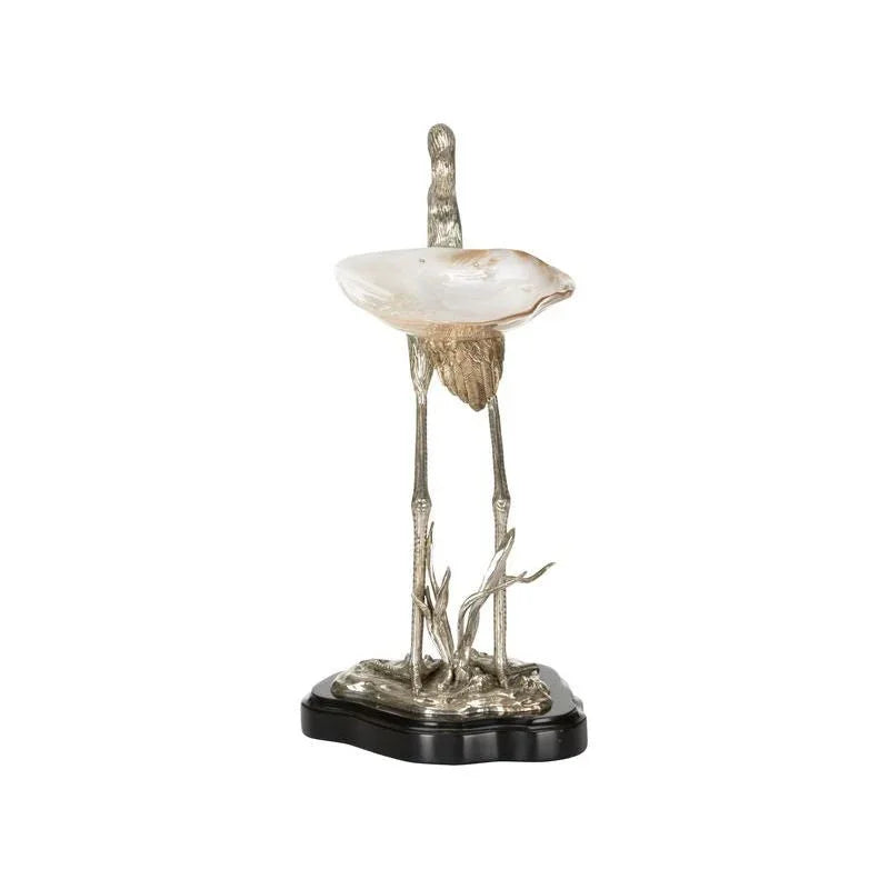 Silver Plated Coastal Bird Sculpture - LOOMLAN - Chelsea House - Statues & Sculptures