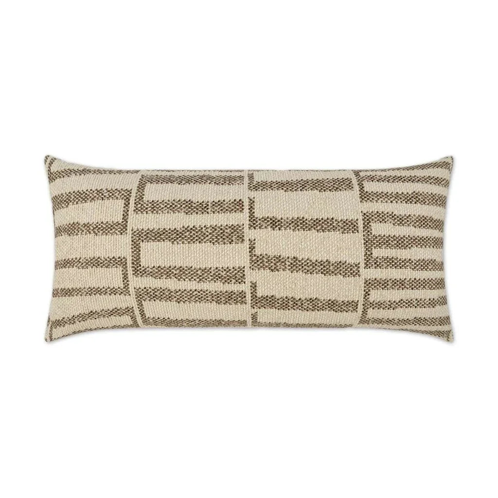Sotis Handmade Outdoor Pillow-Outdoor Pillows-D.V. Kap-Lumbar-Tan-LOOMLAN