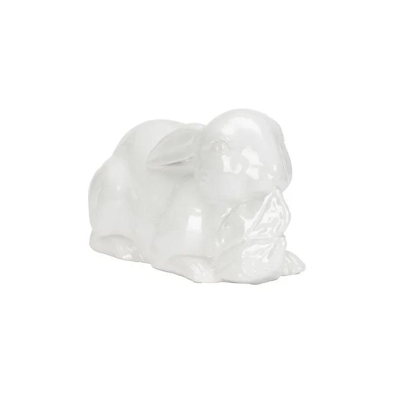Staffordshire Rabbit Style Porcelain Sculpture - LOOMLAN - Chelsea House - Statues & Sculptures