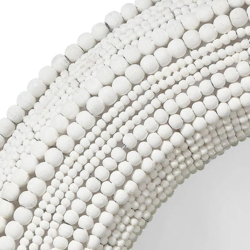 Strand Beaded Round Wall Mirror
