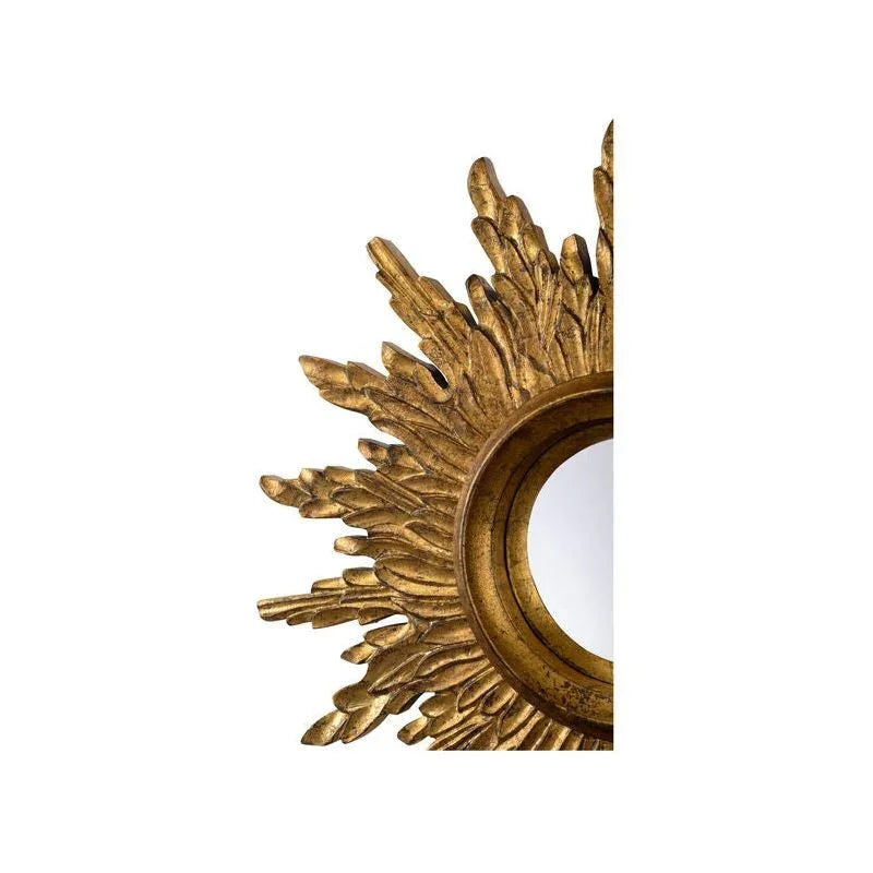 Sunbeam Glistening Gold Finish Framed Wall Mirror - LOOMLAN - Chelsea House - Wall Mirrors