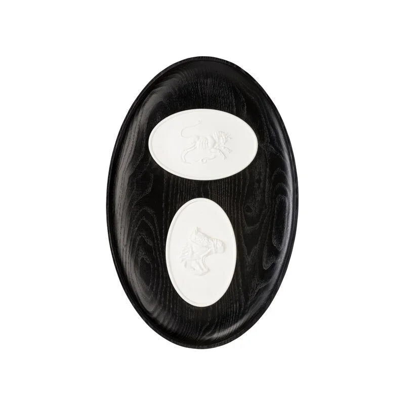 Toro Framed Intaglios Wooden Frame Wall Decor-Framed Wall Art-Wildwood-Oval-LOOMLAN