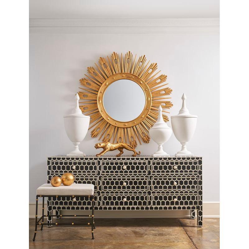 Wasden Round Wall Mirror - Gold - LOOMLAN - Chelsea House - Wall Mirrors
