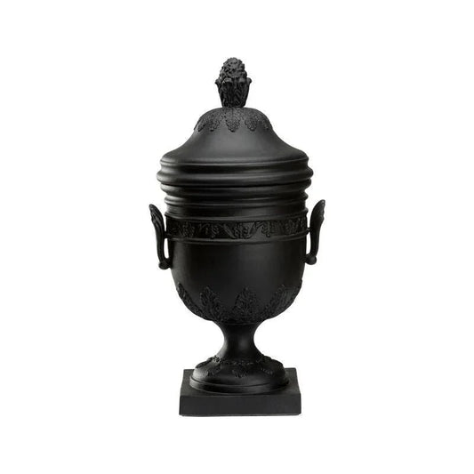 Wedgewood Matte Black Finish Urn - LOOMLAN - Chelsea House - Vases & Jars