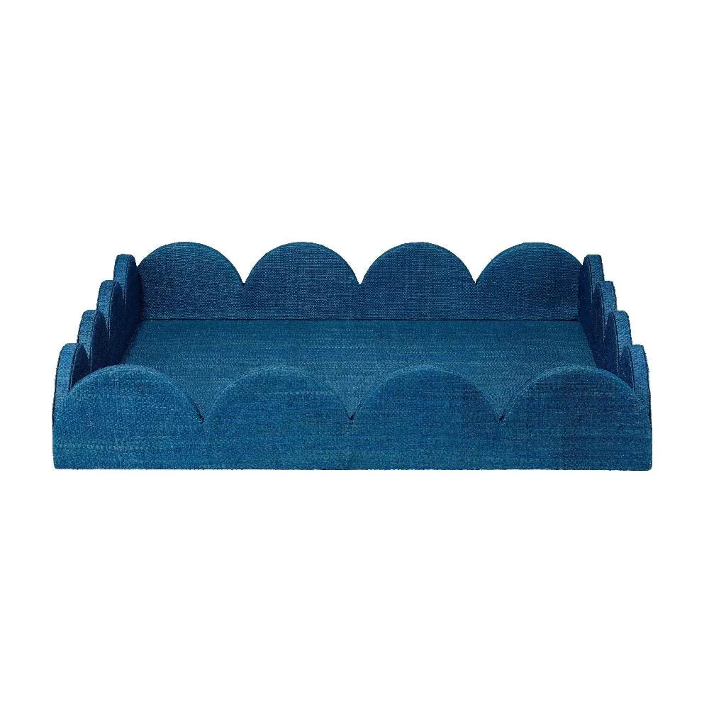 Wonderland Scalloped Raffia Tray
