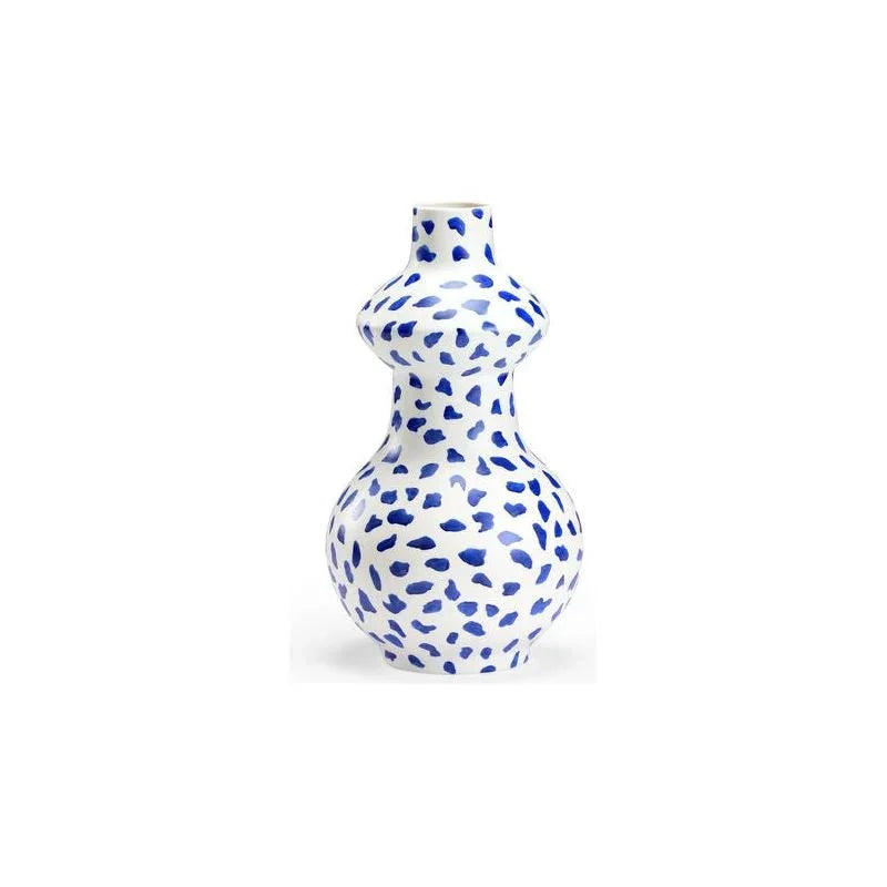 Yokohama Blue Ceramic Vase - LOOMLAN - Chelsea House - Vases & Jars