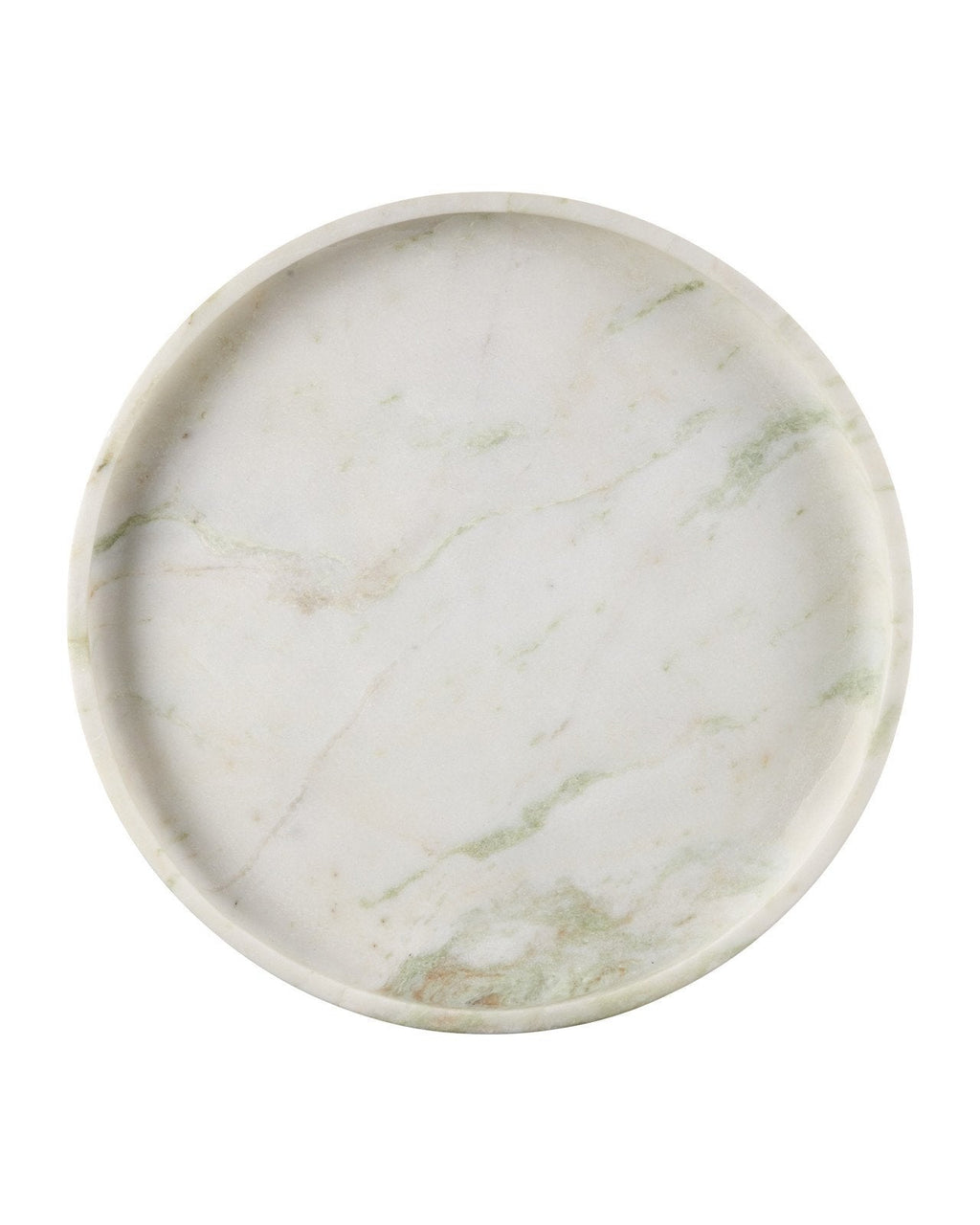 Bilbao White Onyx Round Tray