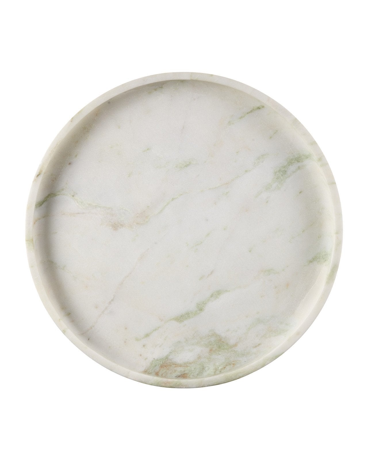 Bilbao White Onyx Round Tray