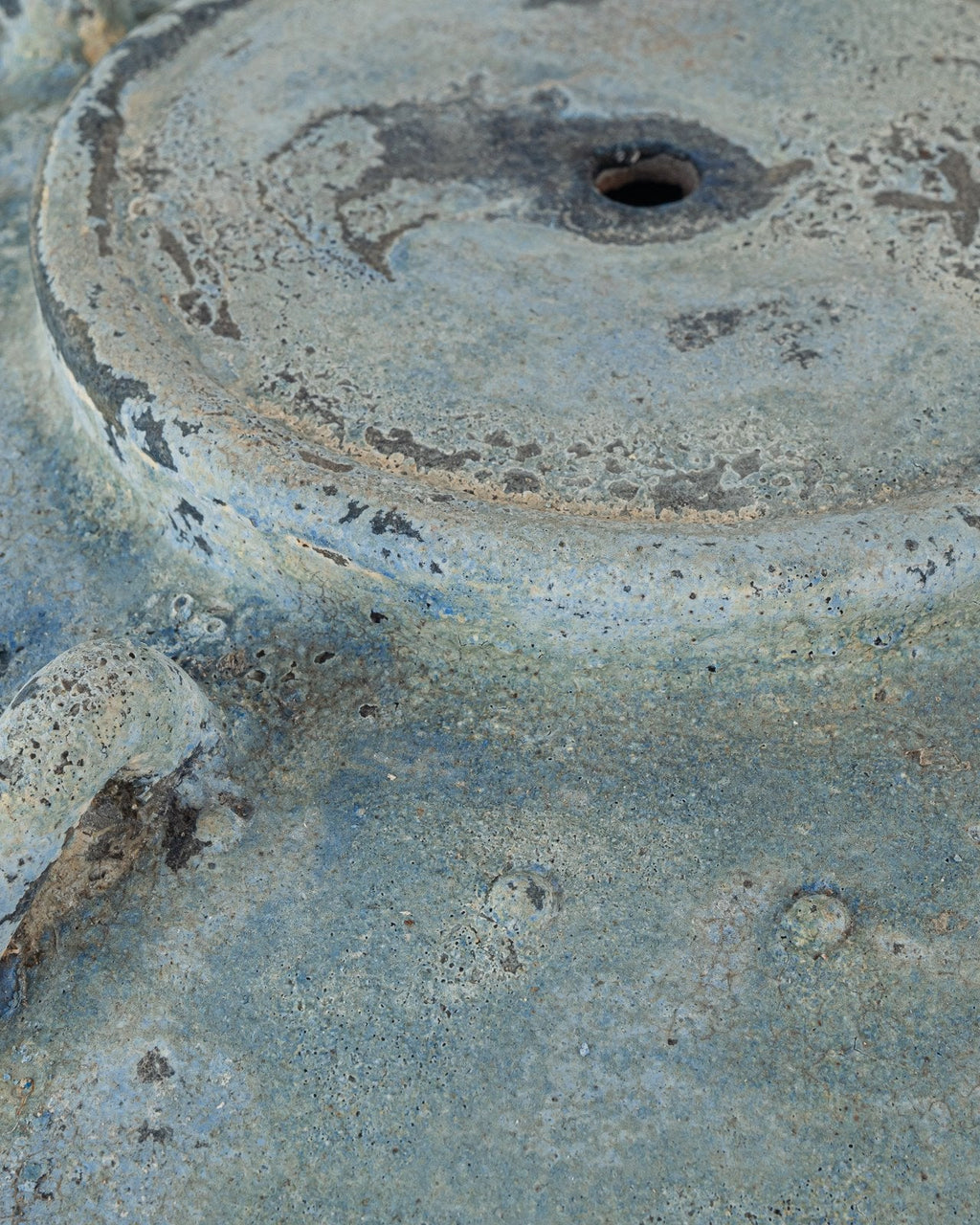 Catania Antique Blue Drip Terracotta Table Lamp