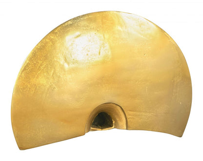 Fan Table Art Golden Aluminum Sculpture -- view 4