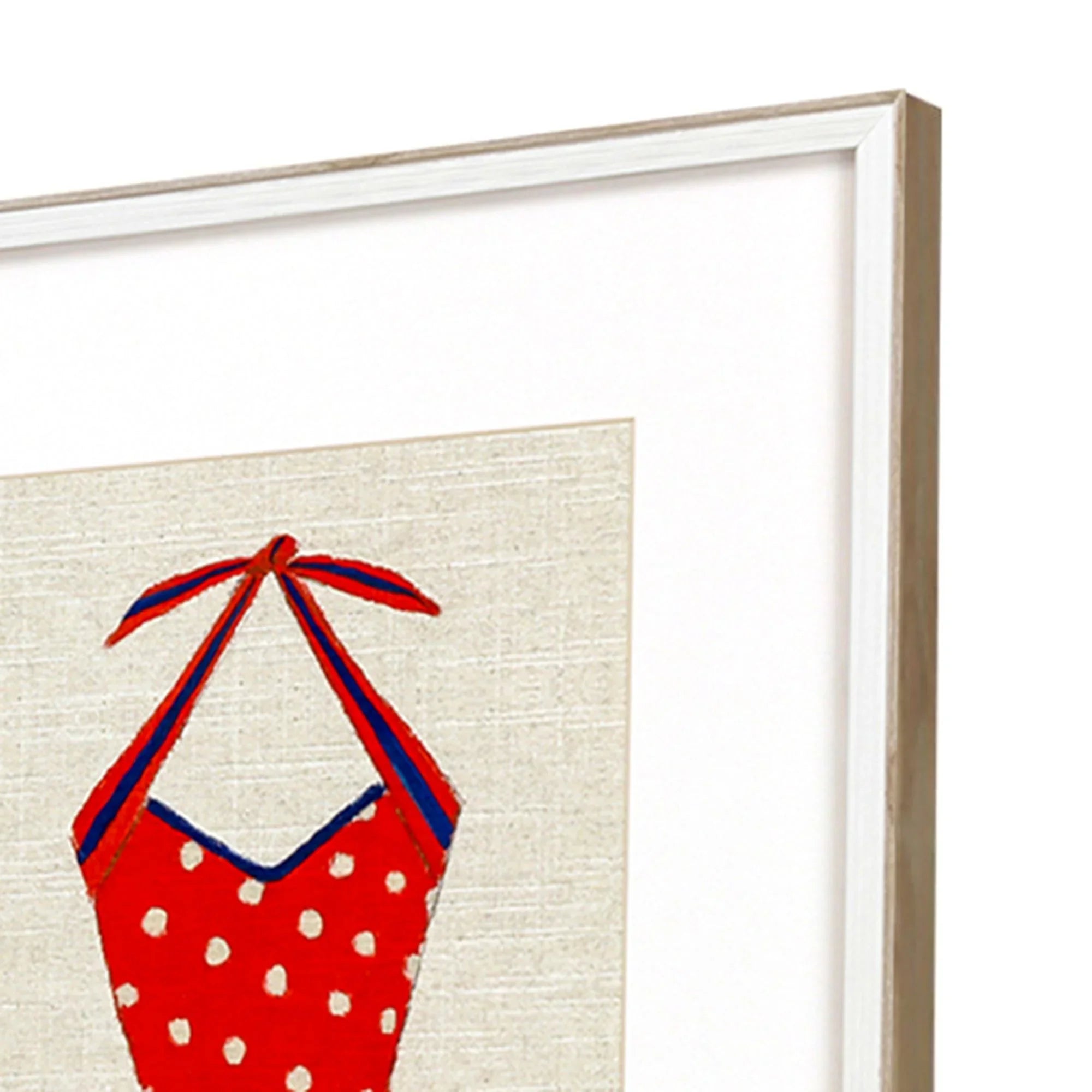 Swim Wood Frame Blue Canvas Art 4PC