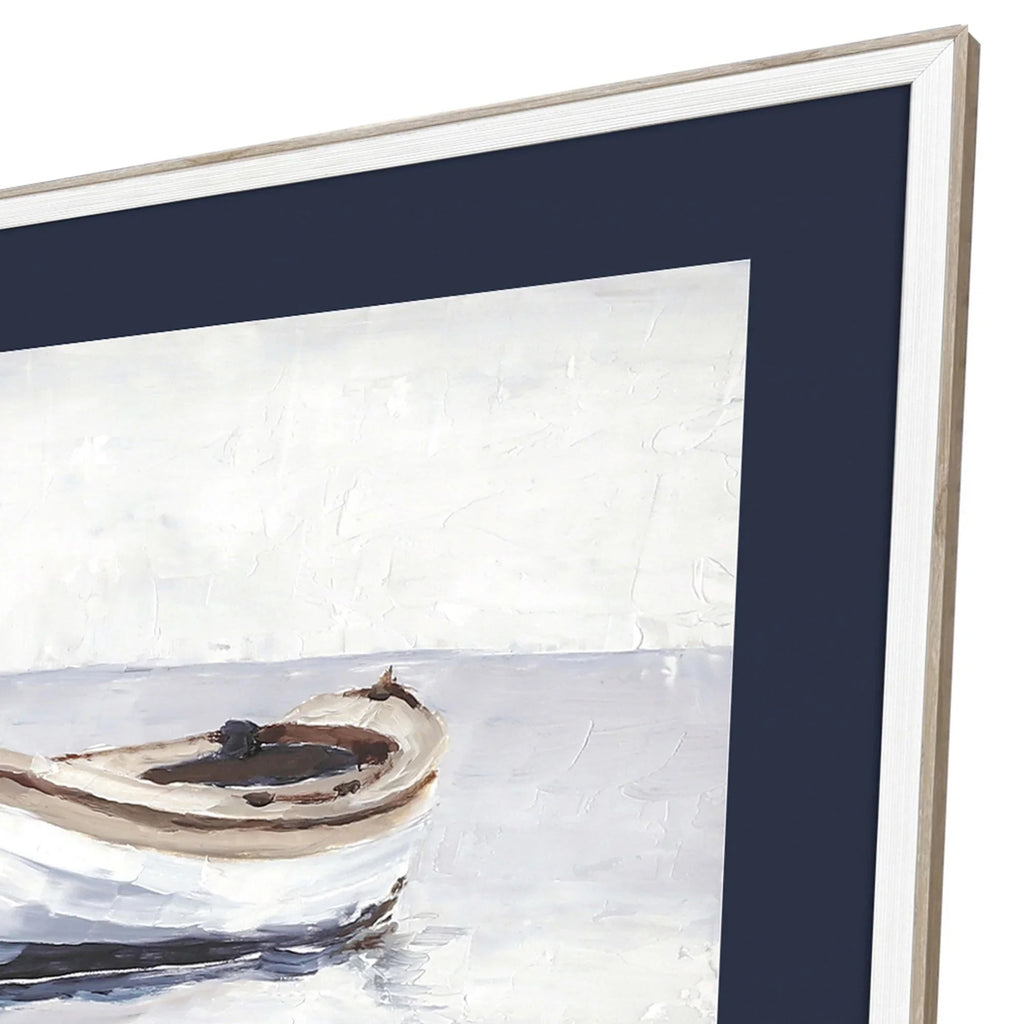 Reflected Horizon Wood Frame Blue Canvas Art 2PC