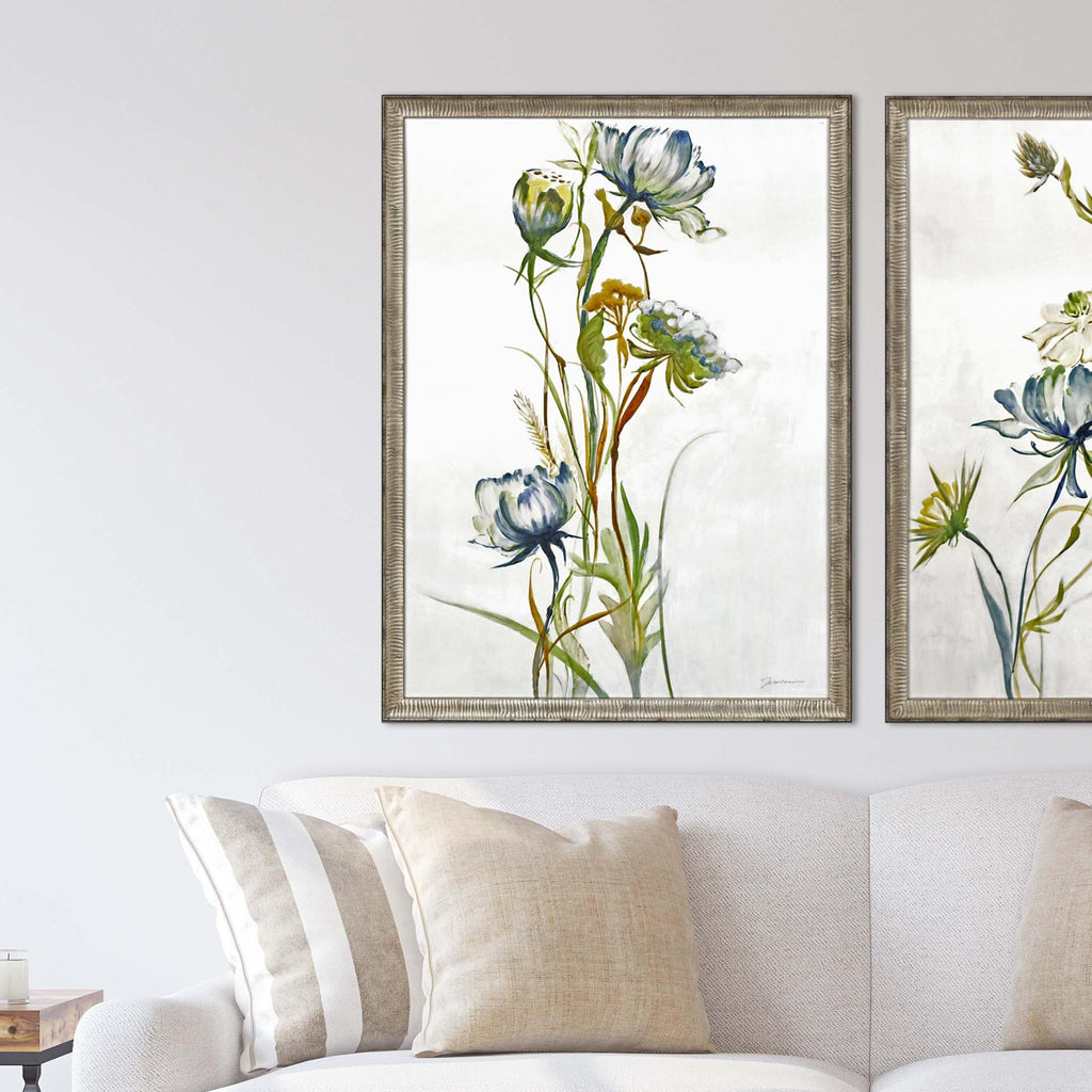 Late Summer Wildflower Wood Frame Multi Canvas Art