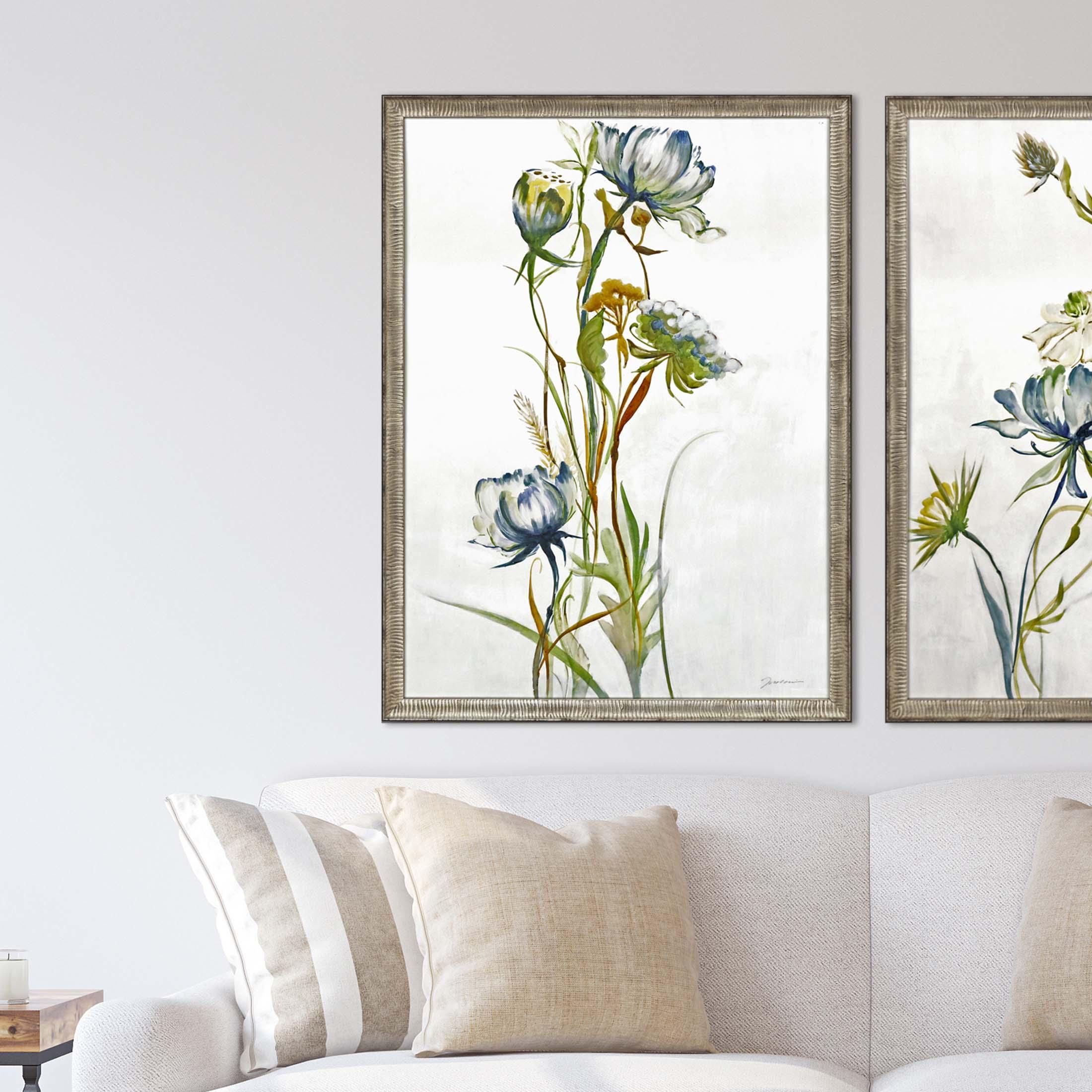 Late Summer Wildflower Wood Frame Multi Canvas Art