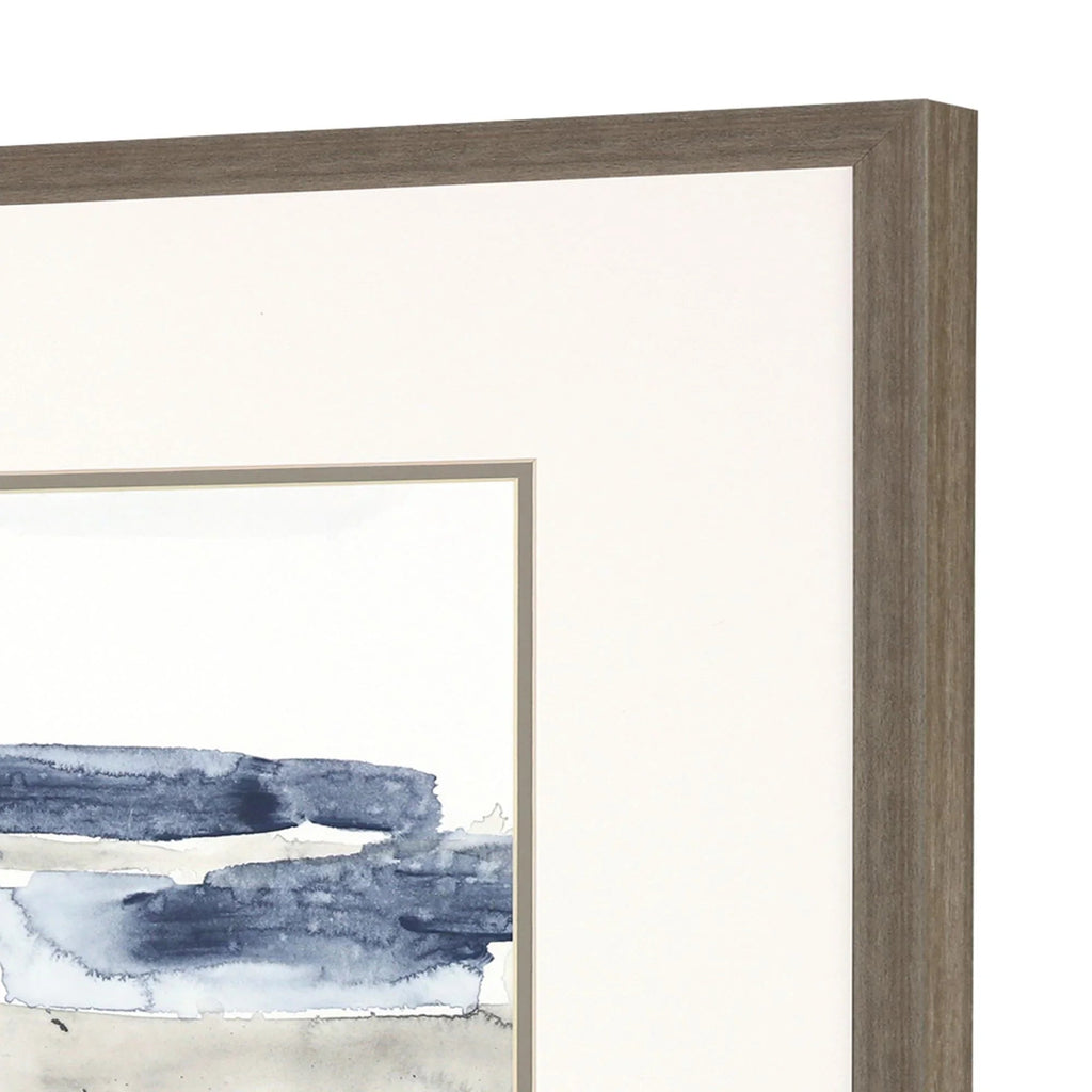 Shoreline I Brushed silver Canvas Art 3PC
