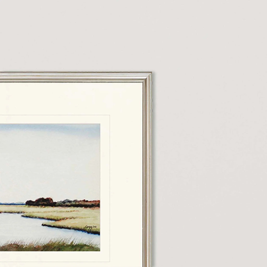 Marshlands I Wood Frame Blue Canvas Art 2PC