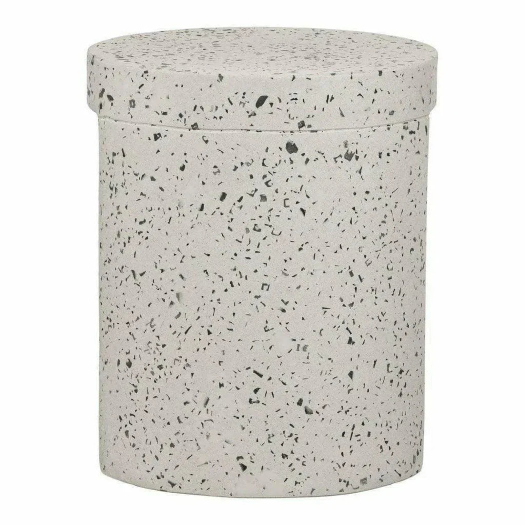 Moe's Home 15 Inch Outdoor Stool White Contemporary