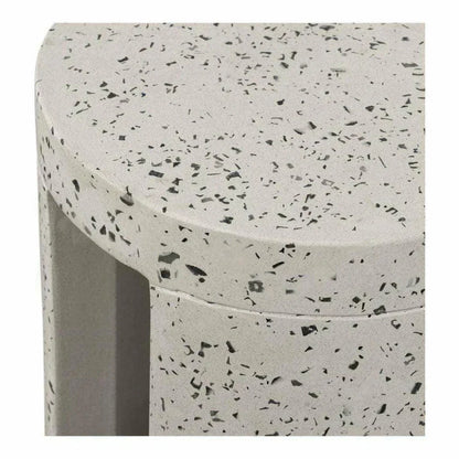 Moe's Home 15 Inch Outdoor Stool White Contemporary