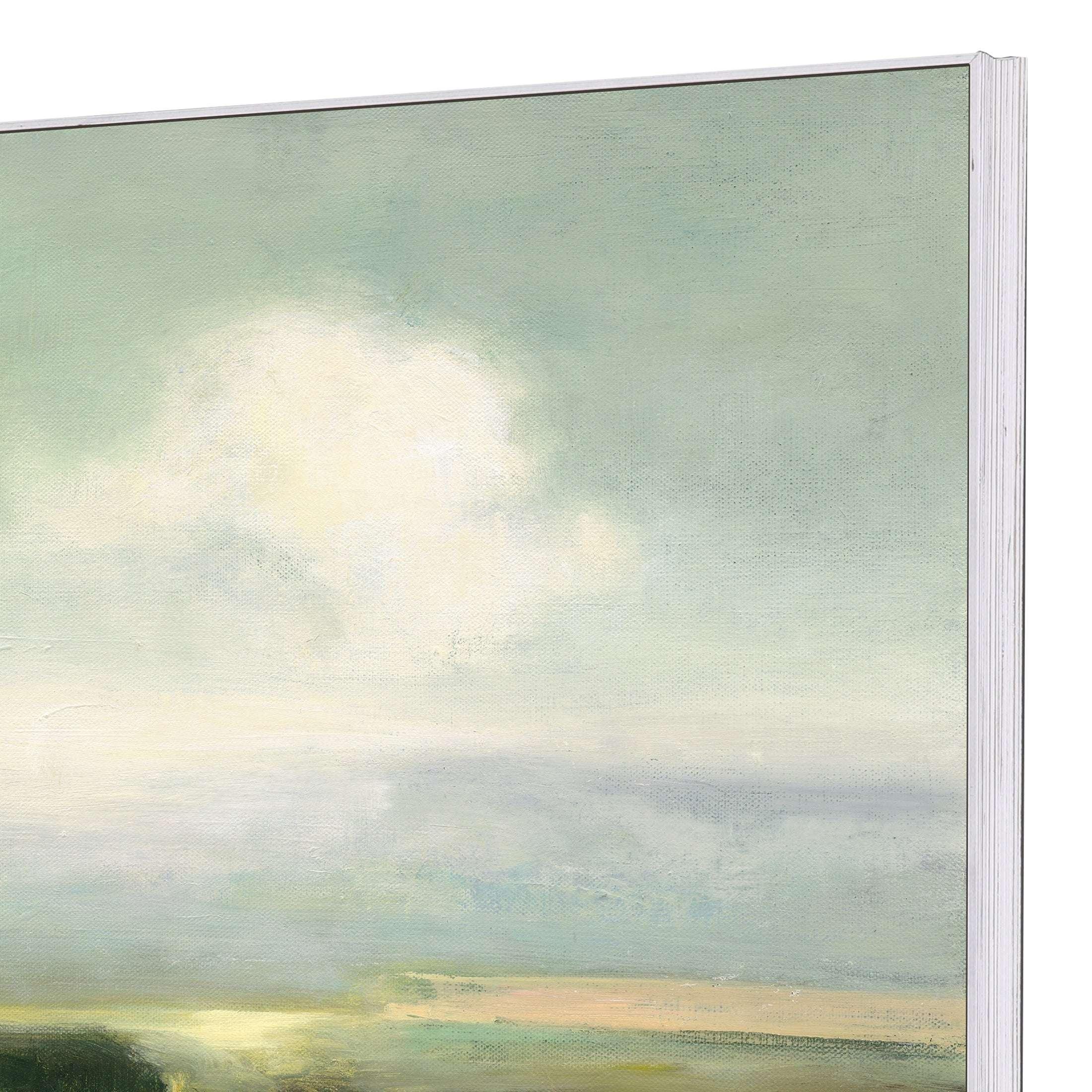 View Wood Frame Green Canvas Art 2PC