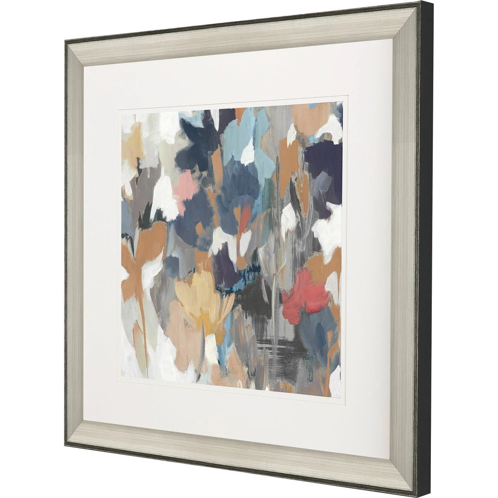 Corner Flower Stand Blue Canvas Art