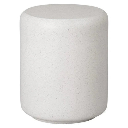 17 in. Caemen Cylinder Terrazzo Garden Stool-Garden Stools-Emissary-White-LOOMLAN