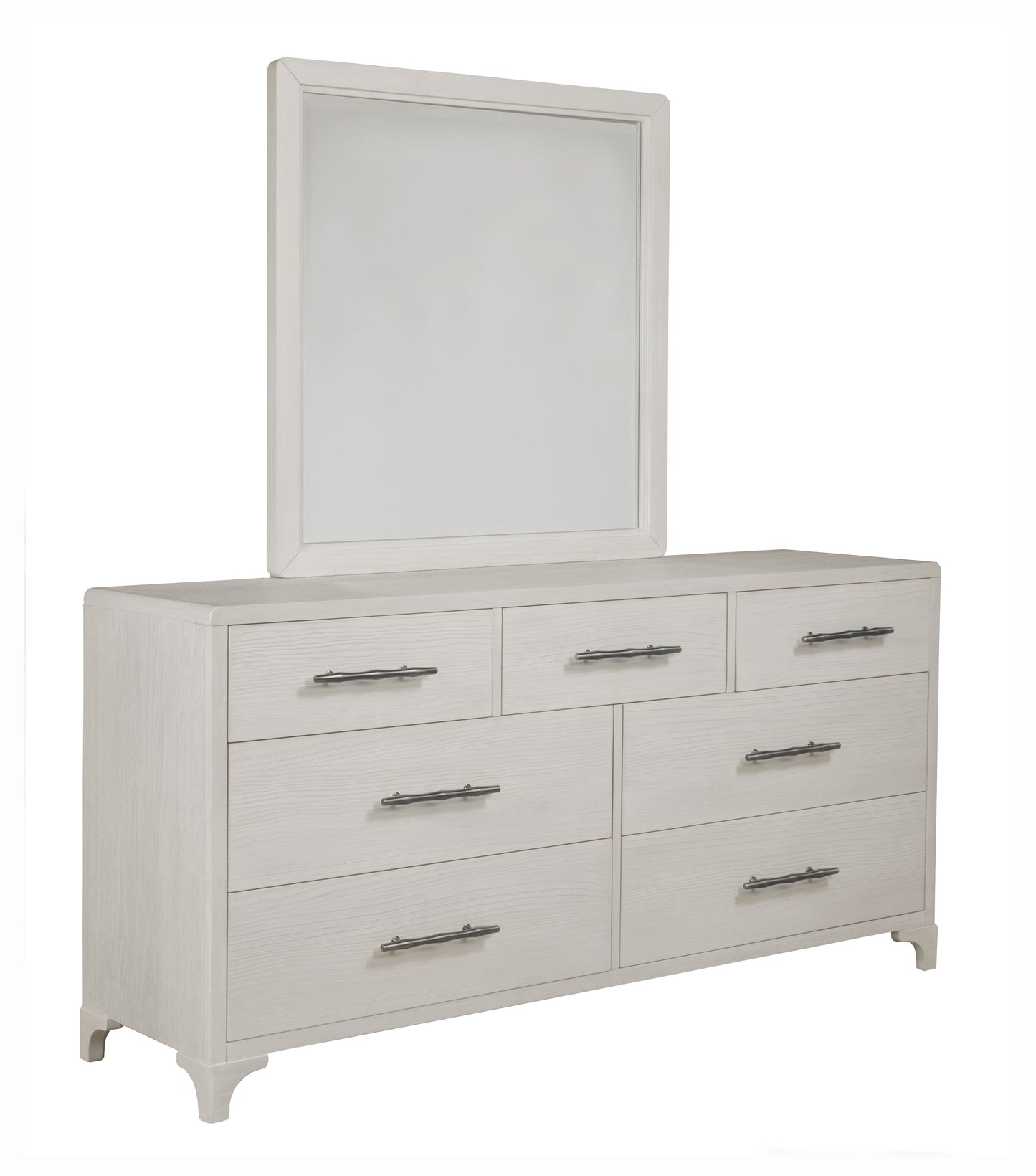 Abaco Wood Frame White Wall Mirror